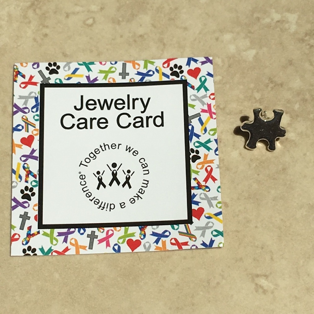 Sterling silver plated puzzle pin